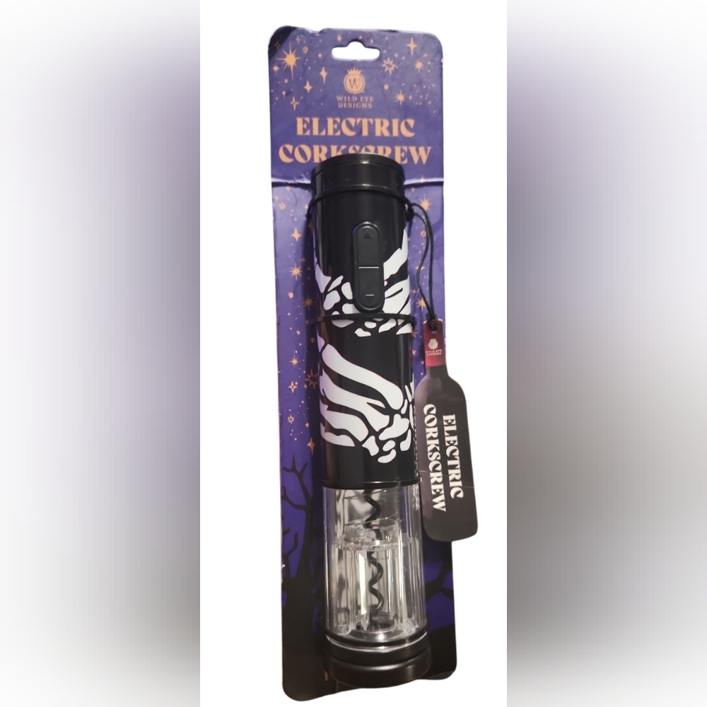 Wild Eye Designs Electric Wine Bottle Opener W/ Foil Cutter Skeleton Holloween